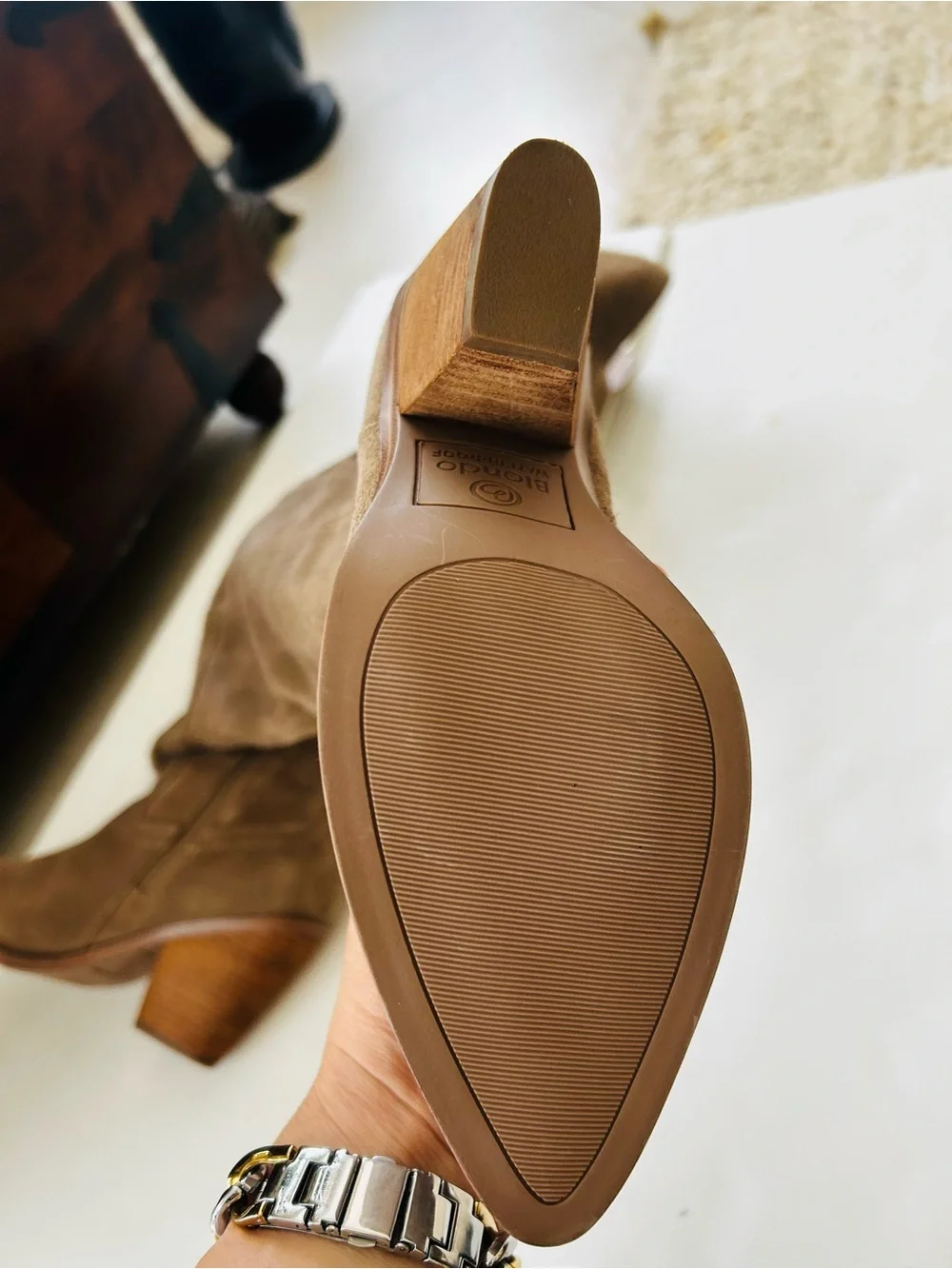 Blondo Windie Waterproof Tan boots over the knee suede boots 7